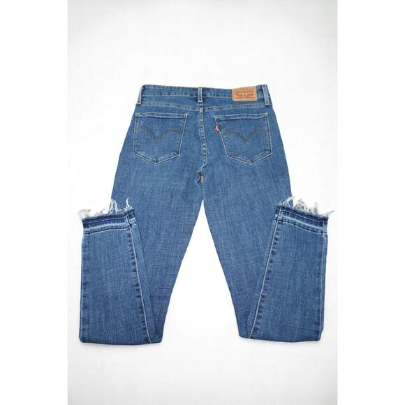 Levi’s 711 Skinny Ankle Jeans Bundle – Size 26 – Raw Hem Distressed Stretch - Picture 13 of 16